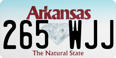 AR license plate 265WJJ