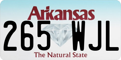 AR license plate 265WJL