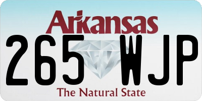 AR license plate 265WJP