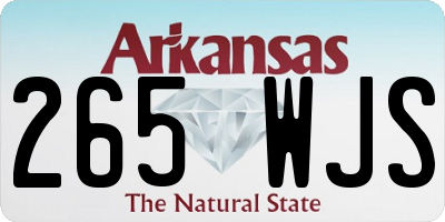 AR license plate 265WJS