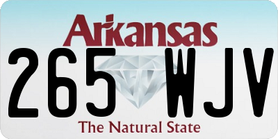 AR license plate 265WJV
