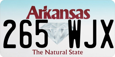 AR license plate 265WJX