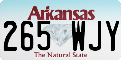 AR license plate 265WJY