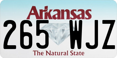 AR license plate 265WJZ