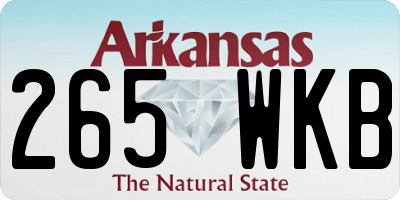 AR license plate 265WKB