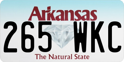 AR license plate 265WKC