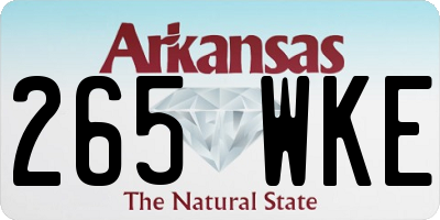 AR license plate 265WKE