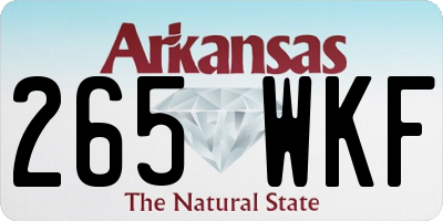 AR license plate 265WKF
