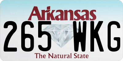 AR license plate 265WKG
