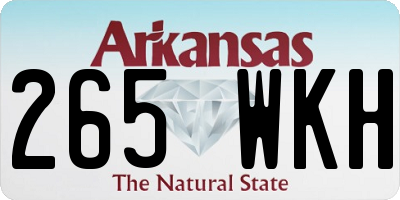 AR license plate 265WKH