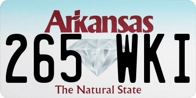 AR license plate 265WKI