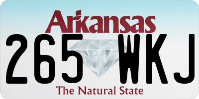 AR license plate 265WKJ
