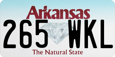 AR license plate 265WKL