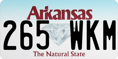 AR license plate 265WKM