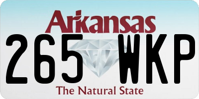 AR license plate 265WKP