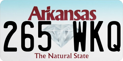 AR license plate 265WKQ