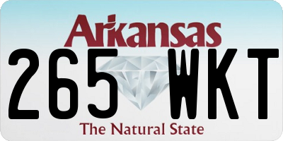 AR license plate 265WKT