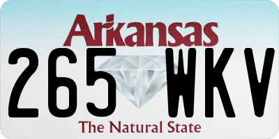AR license plate 265WKV