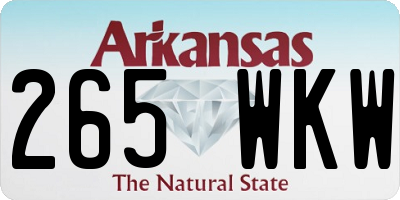 AR license plate 265WKW