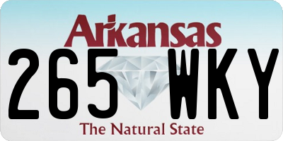 AR license plate 265WKY