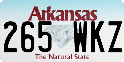 AR license plate 265WKZ