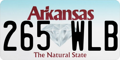 AR license plate 265WLB