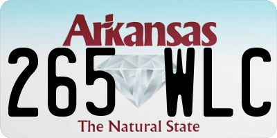 AR license plate 265WLC