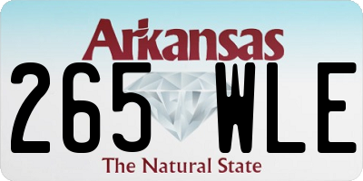 AR license plate 265WLE