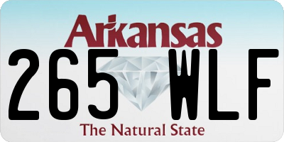 AR license plate 265WLF
