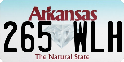 AR license plate 265WLH