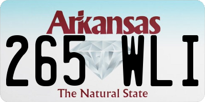 AR license plate 265WLI