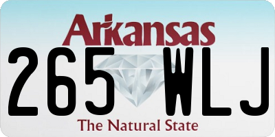 AR license plate 265WLJ