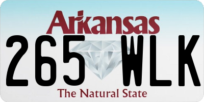 AR license plate 265WLK