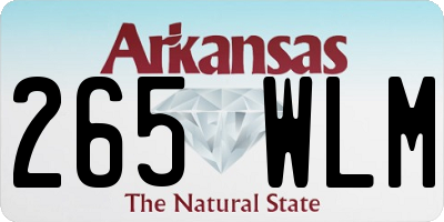 AR license plate 265WLM