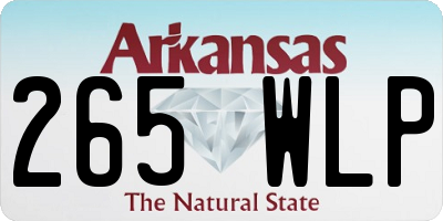 AR license plate 265WLP