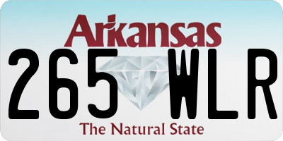 AR license plate 265WLR
