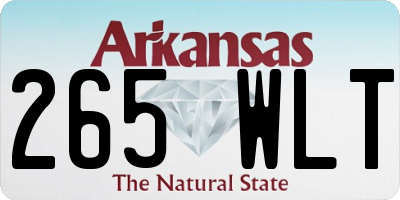 AR license plate 265WLT