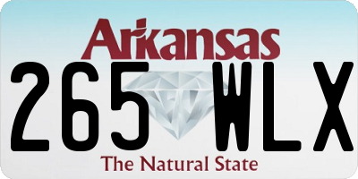 AR license plate 265WLX