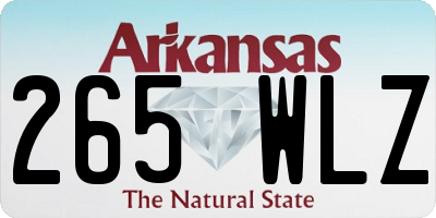 AR license plate 265WLZ