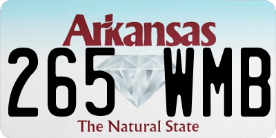 AR license plate 265WMB