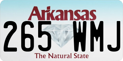 AR license plate 265WMJ