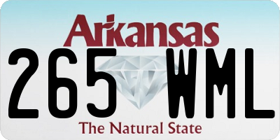 AR license plate 265WML