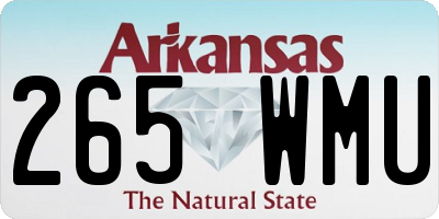 AR license plate 265WMU