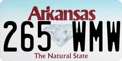 AR license plate 265WMW