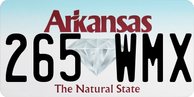 AR license plate 265WMX
