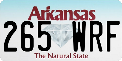 AR license plate 265WRF
