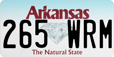 AR license plate 265WRM