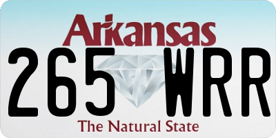 AR license plate 265WRR