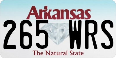 AR license plate 265WRS