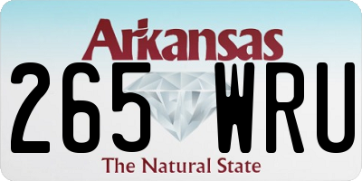 AR license plate 265WRU